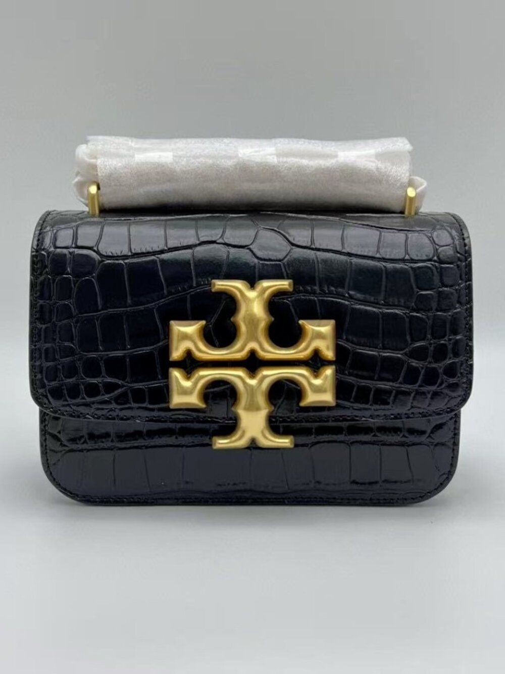 Tory Burch Eleanor Croc Embossed Crossbody Bag